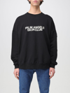 Palm Angels Black Cotton Oversize Sweatshirt In Grey