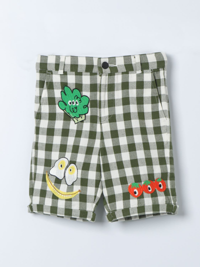 Stella Mccartney Kids' Motif-embroidered Cotton Shirt In Green