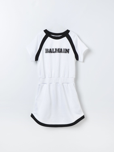 Balmain Dress  Kids Kids Colour White