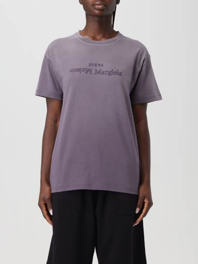 Maison Margiela T-shirt  Woman Color Violet In Grey