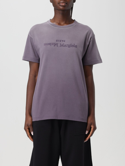 MAISON MARGIELA T-SHIRT MAISON MARGIELA WOMAN COLOR VIOLET,f17736019