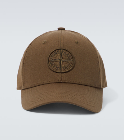 STONE ISLAND COMPASS COTTON BASEBALL CAP