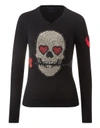 PHILIPP PLEIN PULLOVER ROUND NECK LS "NANDY RED",F17CWKO0066PKN002N02