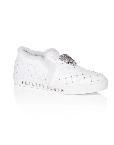 Philipp Plein Slip On "white" In White/nickel