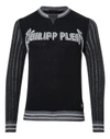 PHILIPP PLEIN PULLOVER ROUND NECK LS "IEYASU",F17CMKO0104PKN002N0201