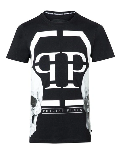 Philipp Plein T-shirt Round Neck Ss "dave" In Black