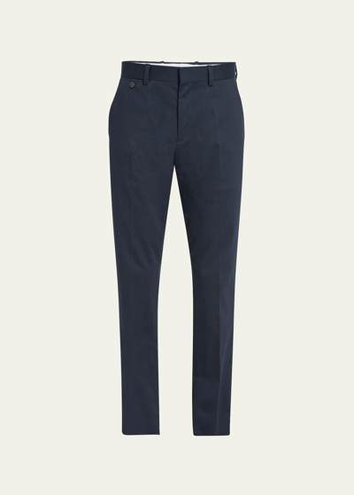 Agnona Navy Slim-fit Trousers In B92