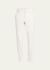 Agnona Men's Slim Fit Cotton-stretch Chino Trousers In Vanilla