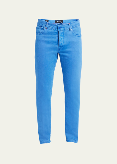 Kiton Men's Slim Fit Denim 5-pocket Pants In Blu