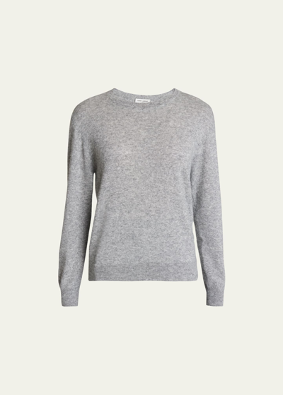 Saint Laurent Wool-blend Crew-neck Sweater In Grey