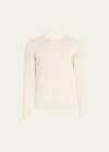 Ralph Lauren Men's Cashmere Crewneck Sweater In Cream