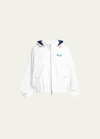 Rhude Logo-print Hooded Track Jacket In Navy
