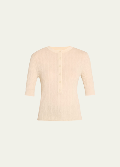 A.l.c Fisher Pleated Button-front Top In White