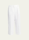 GIORGIO ARMANI LINEN STRAIGHT-LEG TROUSERS