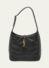 Saint Laurent Le 5 A 7 Ysl Small Hobo In Smooth Supple Leather In Black
