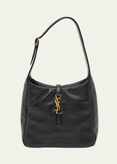 Saint Laurent Le 5 A 7 Small Ysl Padded Leather Shoulder Bag In Black