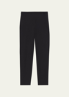 Theory Thaniel Slim Cropped Stretch Pants In Blk