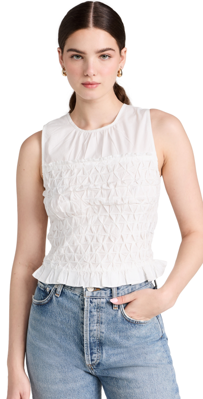 Ramy Brook Paislee Poplin Tank Top In White