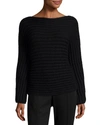 CALVIN KLEIN COLLECTION CHUNKY KNIT BOAT-NECK jumper, BLACK