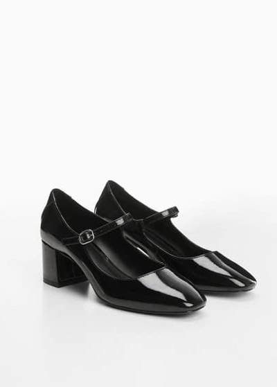 Mango Patent Leather-effect Heeled Shoes Black