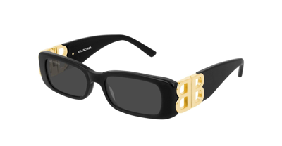 Balenciaga Bb0096s Sunglasses In Shiny Black