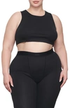 Skims ‘cotton' Rib Super Crop Tank Top In Soot