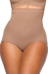 Skims Everyday Sculpt High Waist Thong In Sienna