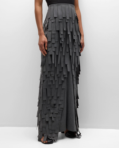 A.w.a.k.e. Multi-rectangle Skirt In Grey