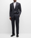 GIORGIO ARMANI MEN'S MICRO-PATTERN WOOL SUIT