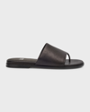 EILEEN FISHER KORE LEATHER FLAT THONG SANDALS
