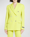 VERSACE INFORMAL GRAIN DE POUDRE WOOL JACKET