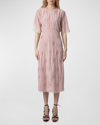 Zadig & Voltaire Rey Jacquard Wings Strass Midi Dress In Primerose