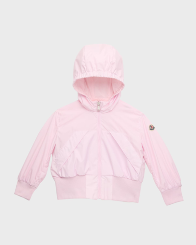 Moncler Kids' Girl's Assia Jacket Lightweight Hooded Jacket In 508-pink