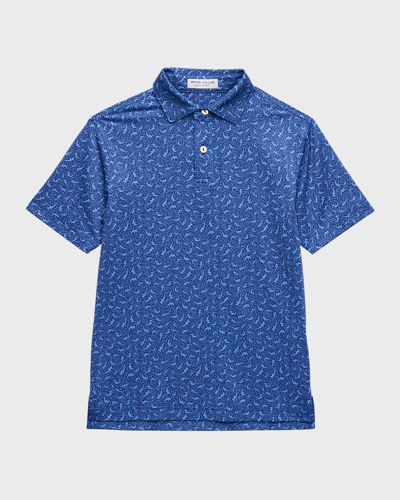 Peter Millar Boys' Hammertime Performance Jersey Polo Shirt - Big Kid In Sport Navy