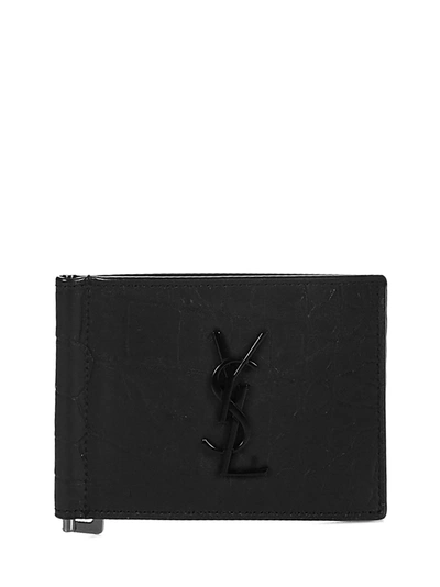 Saint Laurent Porta Carte  In Nero