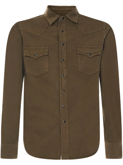 Saint Laurent Camicia  In Verde