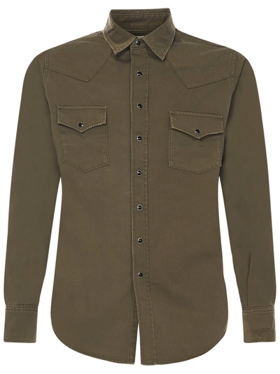 Saint Laurent Camicia  In Verde