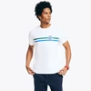 Nautica Mens Chest-stripe Crewneck T-shirt In White