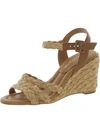 ANDRE ASSOUS MILENA WOMENS LEATHER SLINGBACK WEDGE SANDALS