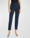 THEORY BISTRETCH HIGH-WAIST TAPERED CROP PANTS