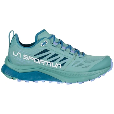 La Sportiva Women's Jackal Trail Running Shoes - B/medium Width In Artic/white In Blue