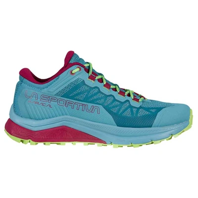 La Sportiva Women's Karacal Trail Running Sneaker - B/medium Width In Topaz/red Plum In Blue