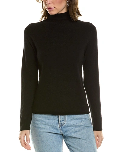 Vince Slim Turtleneck Wool & Cashmere-blend Sweater In Black