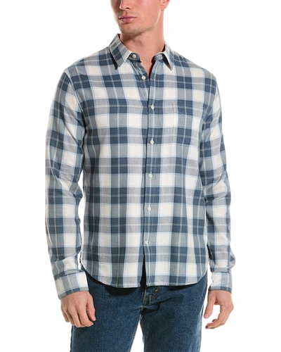 Vince Alps Classic Fit Plaid Shirt In Blue