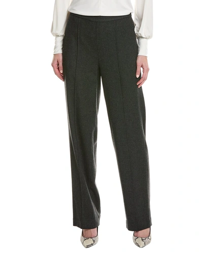 Vince Mid-rise Wool-blend Wide Leg Pant In Grey