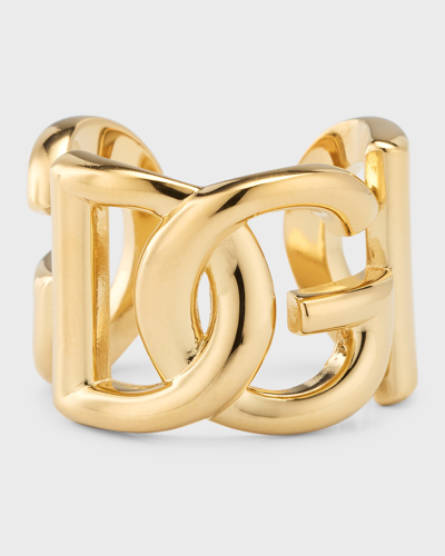 Dolce & Gabbana Dg Cuff Ring In Gold