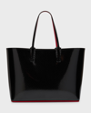 Christian Louboutin Cabrock Birdy Large Patent Tote Bag In Bk01 Black