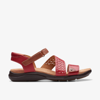Clarks Kitly Way Sandal In Red