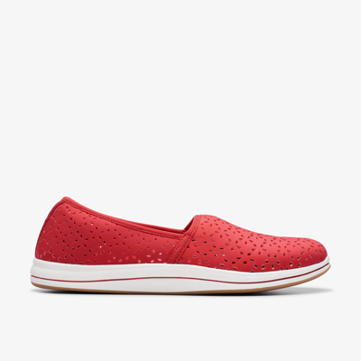 Clarks Women's Cloudsteppers Breeze Emily Perforated Loafer Flats In Red