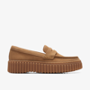 Clarks Torhill Platform Penny Loafer In Brown